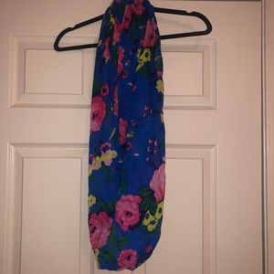 Aerie blue, floral, scarf. used a couple times
